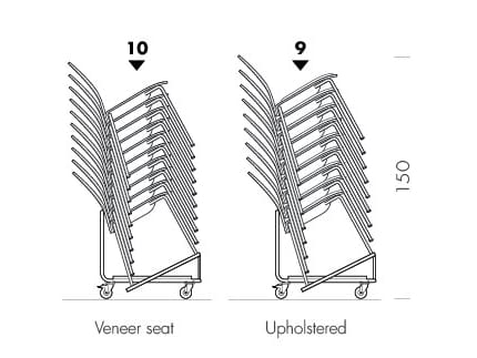 Стальная тележка для стульев с порошковым покрытием Gazzda Book ARCH-00032386 - Вид №5