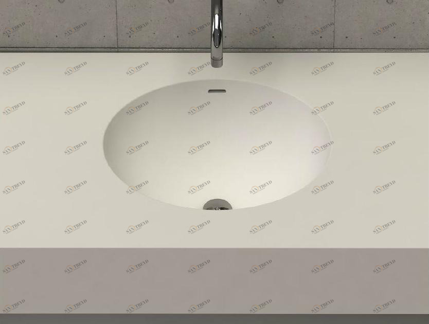 Eldsk Подвесная раковина настенная овальная MOMA Design  белая 