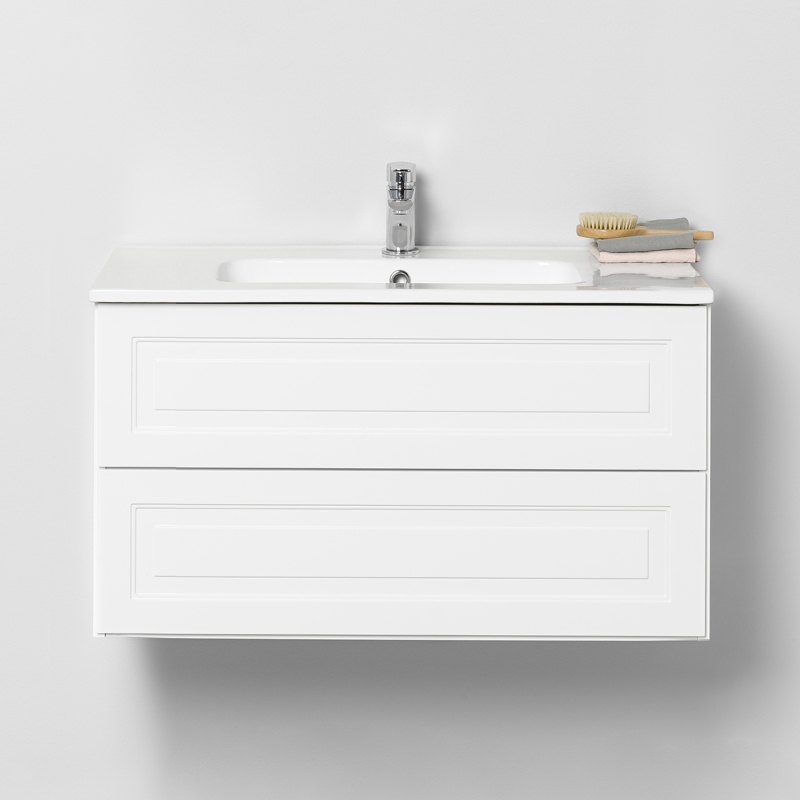 20071250 Шкаф Для Умывальника 800 Белая Рама, Мягкое Закрытие Westerbergs Белый 