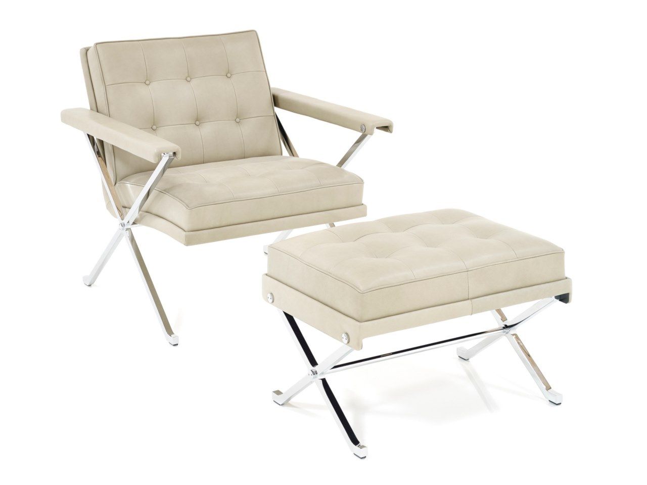 Кожаное кресло capitonné с подлокотниками Wittmann Constanze 3/4 ARCH-00036383 - Вид №3