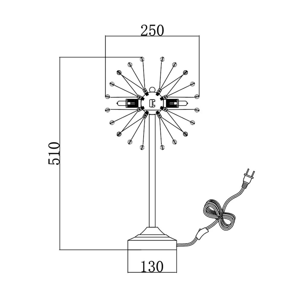 Настольная лампа Estares Mimosa цвет золото STLM-2192471 - Вид №6