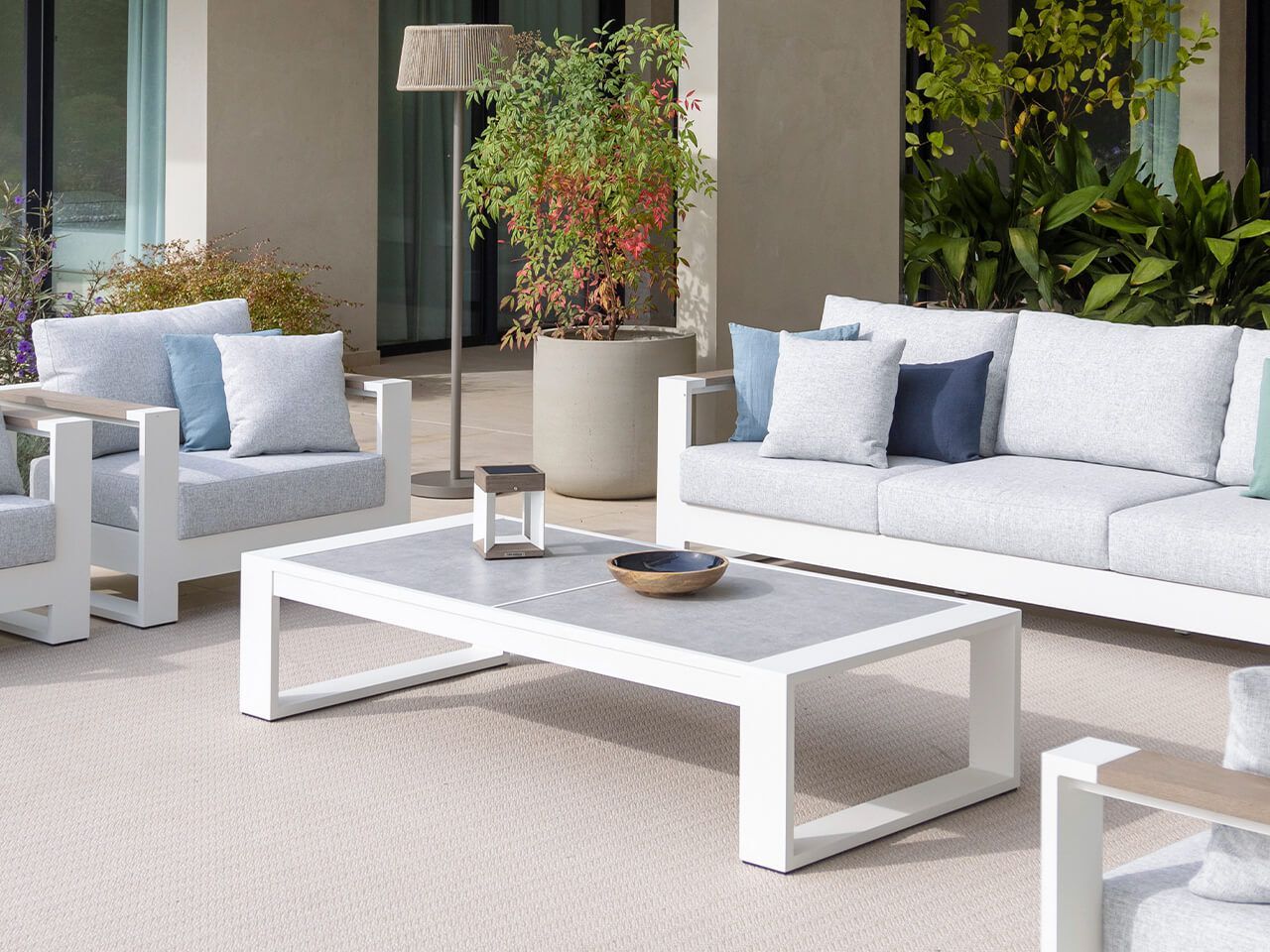 3-местный тканевый садовый диван Les Jardins® ранчо ARCH-00060316 - Вид №3