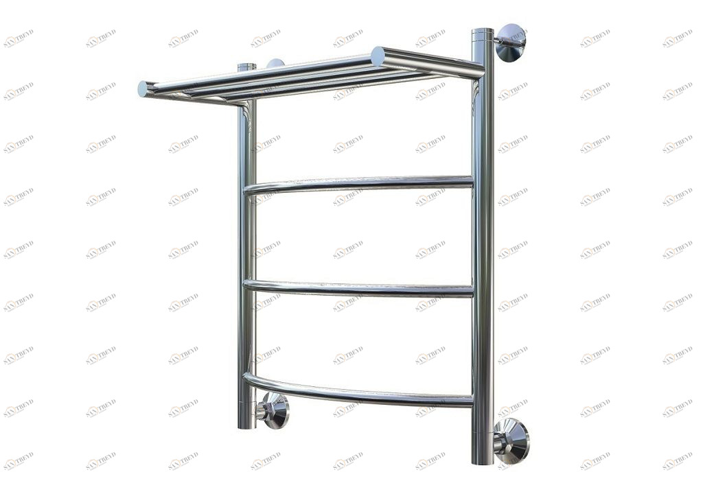 Полотенцесушитель водяной Aquanet Romeo ПП 600x500, с верхней полкой 00234440