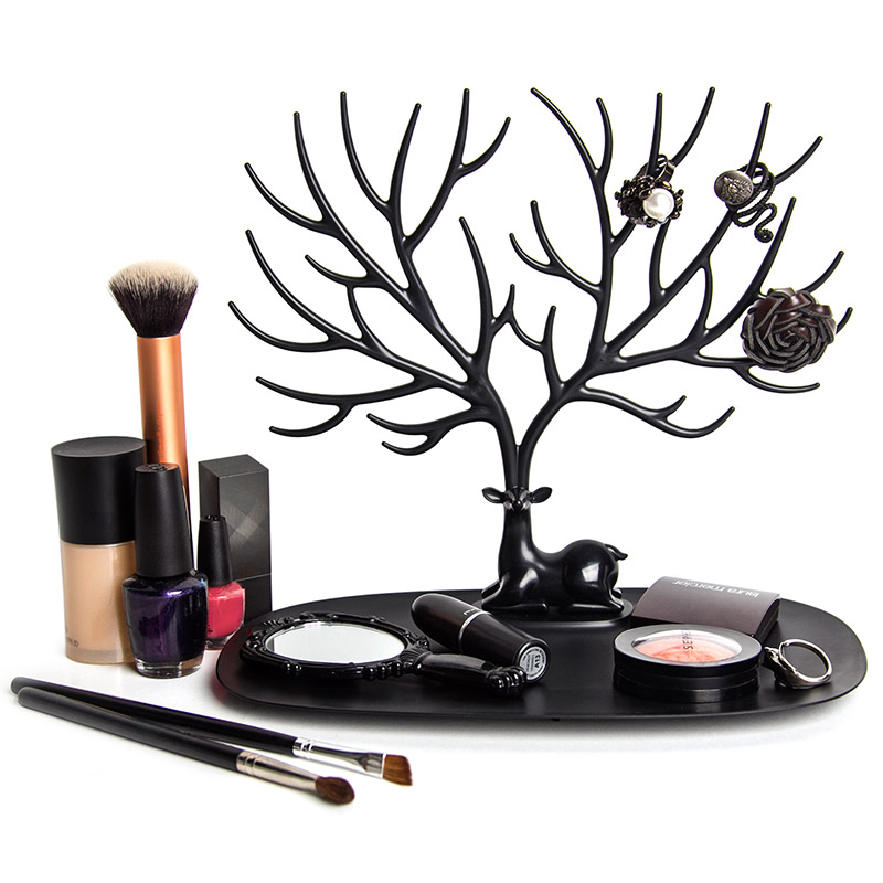 Декоративный органайзер для украшений Deer малый черный Qualy QL10171BK - Вид №1