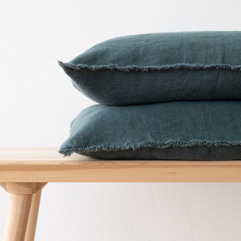 LinenMe Однотонная льняная наволочка ручной работы Terra sun-id-1346960 - Вид №3