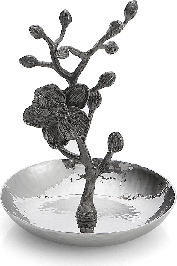 10542007 Michael Aram Подставка для колец Michael Aram "Чёрная орхидея" 10см (серебрист.) Сталь нержавеющая 