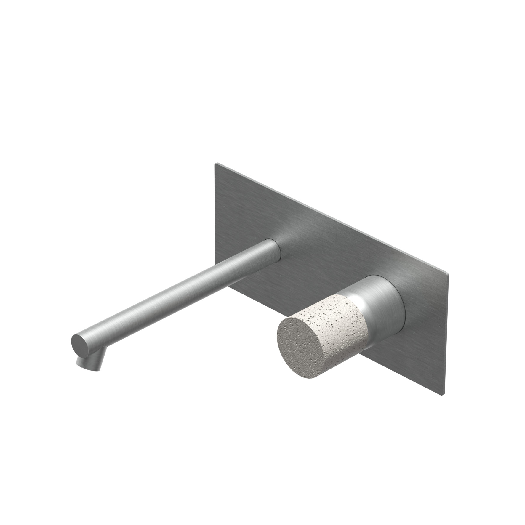 E0BA0114D Встраиваемый однорычажный смеситель для раковины Ritmonio Diametro35 Inox Concrete