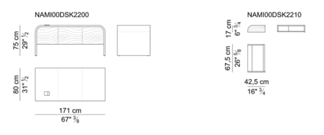 Деревянный прямоугольный стол с ящиками i 4 Mariani NAMI ARCH-00107899 - Вид №9
