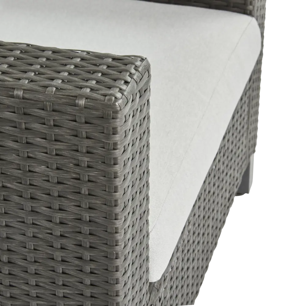 Кресло садовое Naterial Noa Fix 68x62x68 см сталь/искусственный ротанг темно-серый STLM-2099065 - Вид №3