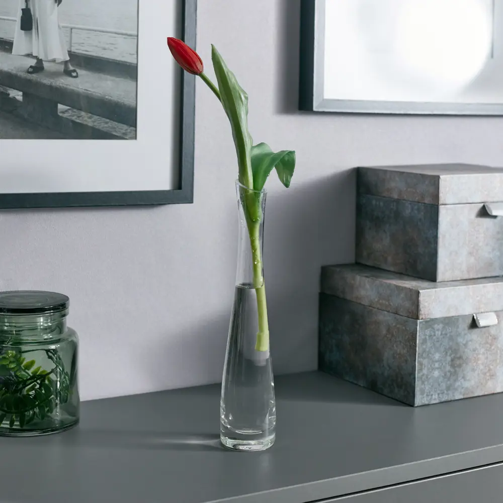 Santreyd - Стеклянная ваза с косым срезом для цветочных композиций 82223420 STLM-0022300