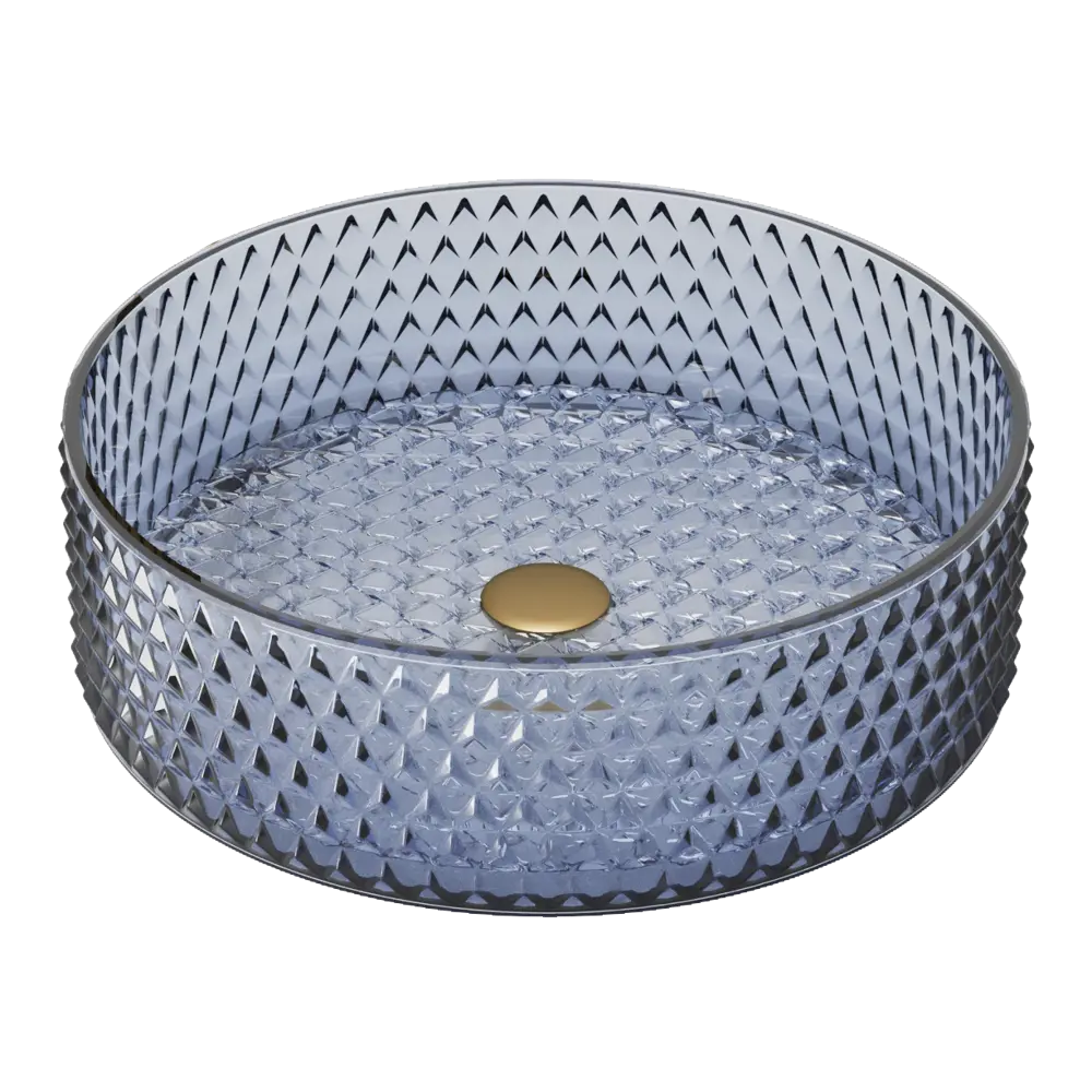 Santreyd Glass — синяя стеклянная раковина 41 см для современной ванной 89372148 STLM-1327140