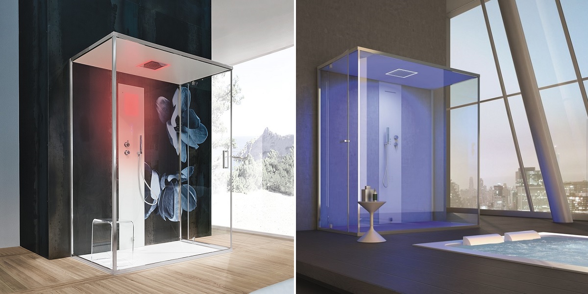 Ограждение для душа и турецкой бани Gemini 6 130х80 см 1GNQ5S0 Gruppo Geromin - Вид №1