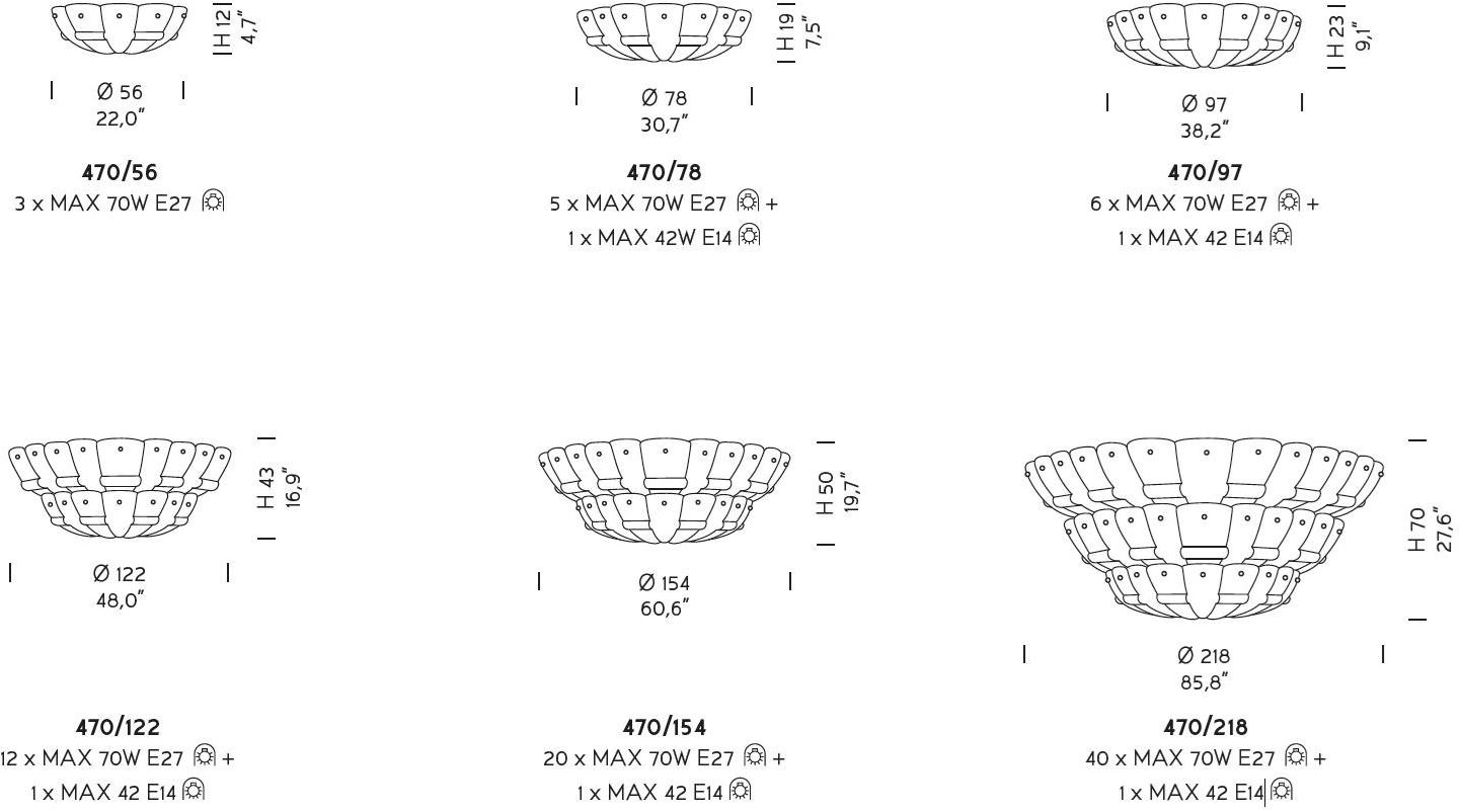 Sylcom Стеклянный потолочный светильник Tribuno 470 - Вид №4