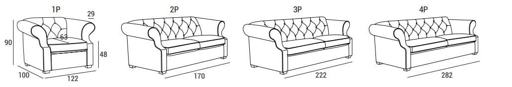 Двуспальный диван-кровать из ткани Domingo Salotti ARCH-00086718 - Вид №5