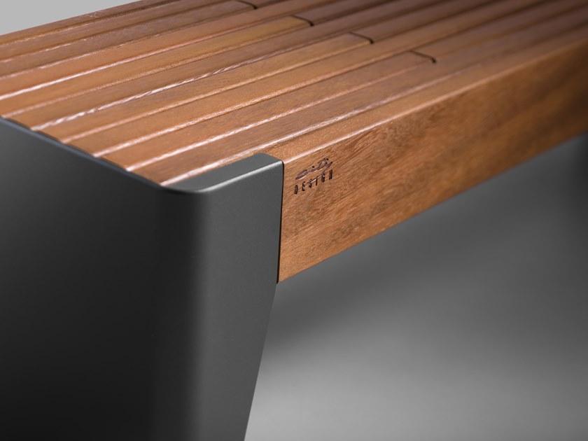 City Design Скамья из стали и дерева без спинки Fòla Fòla - Вид №1