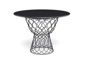 Стальной круглый садовый стол