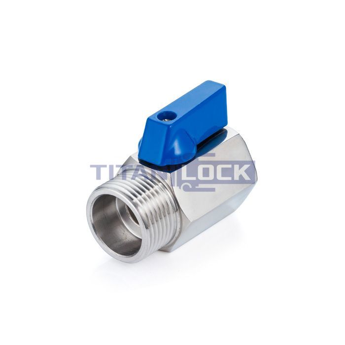 Шаровый кран мини НР-ВР, резьба BSP 1", нерж. 304, TLMBV1FM TITAN LOCK  - Вид №1
