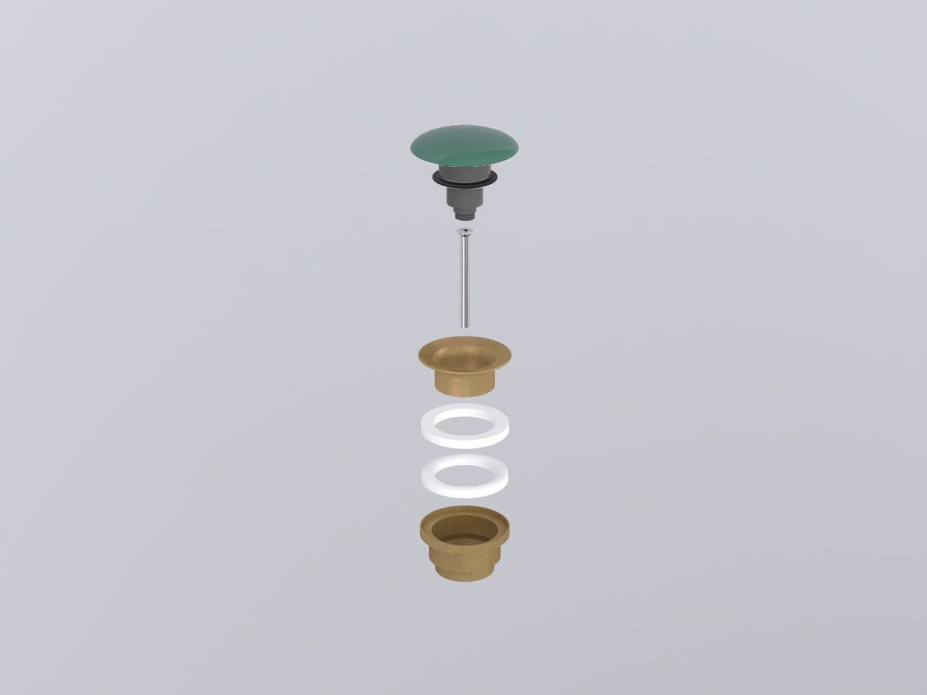 PIL01BR-SM Универсальный донный клапан click/clack бронза с керамической крышкой cielo Запасные части и аксессуары Ceramica Cielo