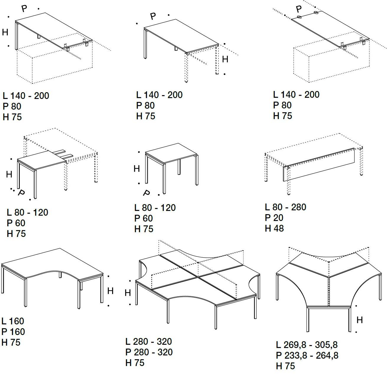 Citterio Несколько рабочих станций с разделительными панелями Point sun-id-1500153 - Вид №5