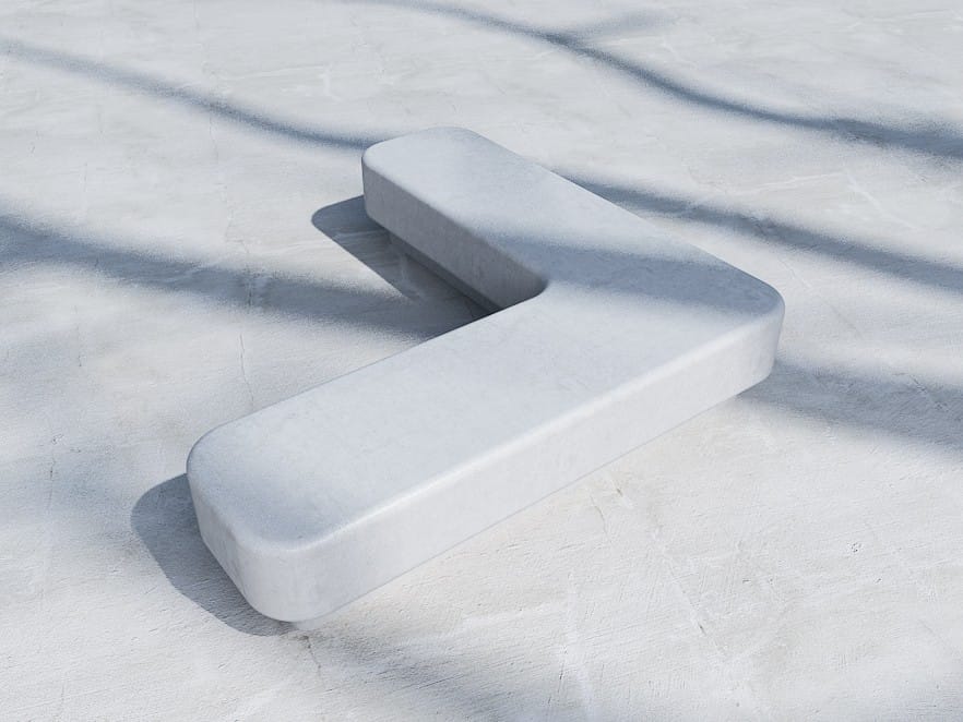 Скамейка из армированного волокном бетона SIT Kid ARCH-00112739