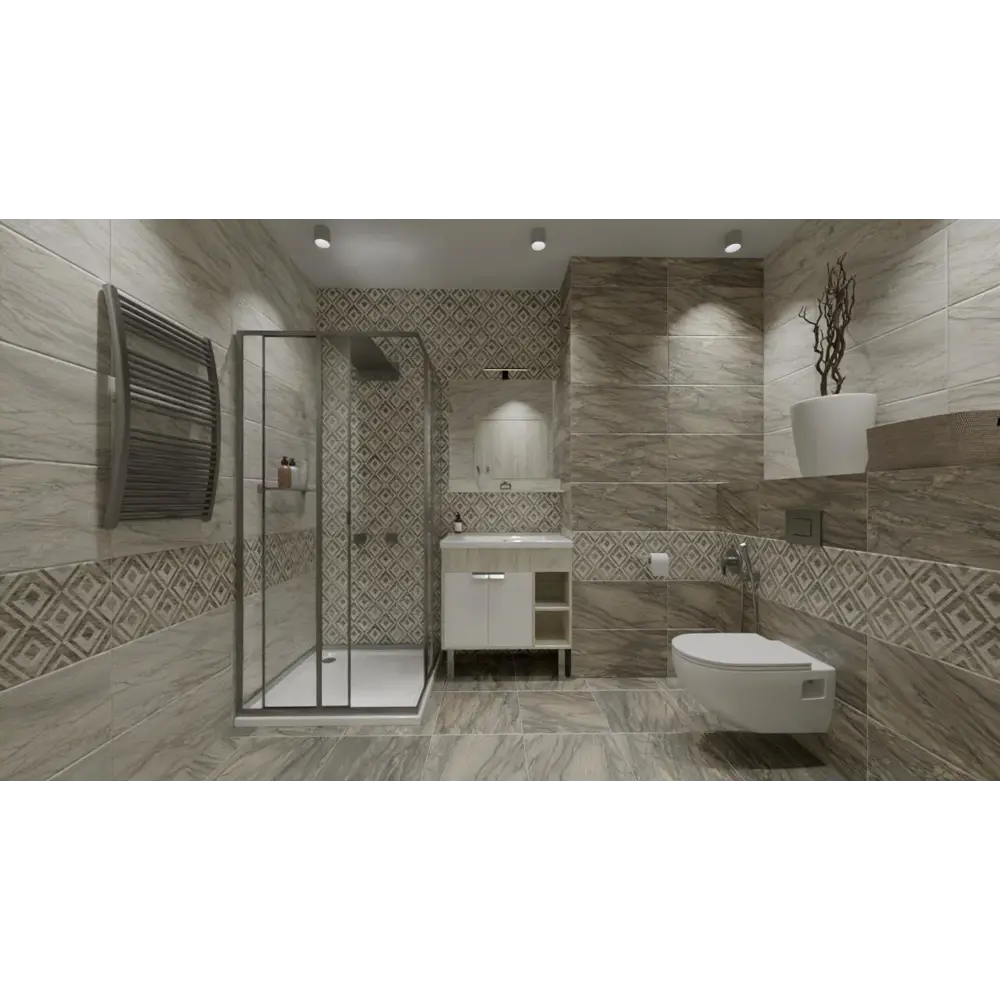 Плитка настенная Airslate Dec 30x60 см 1.62 м² цвет бежевый 84299738 STLM-2153937 Santreyd - Вид №3