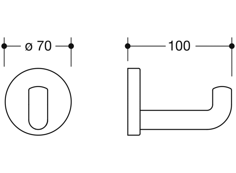 477.90B030 одиночный крючок HEWI Edition matt | Polyamid  - Вид №18