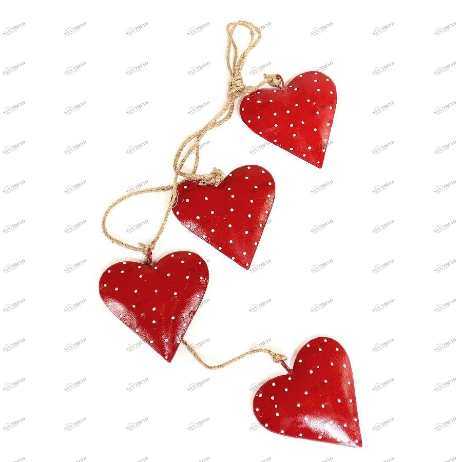 Гирлянда подвесная Red Hearts, 4 шт Enjoyme ENNY0035