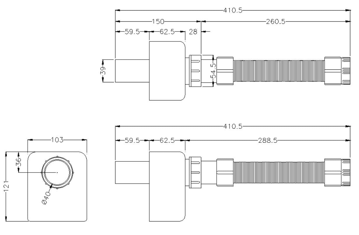 Сифон для умывальника Ponte Giulio стандарт ARCH-00060630 - Вид №2