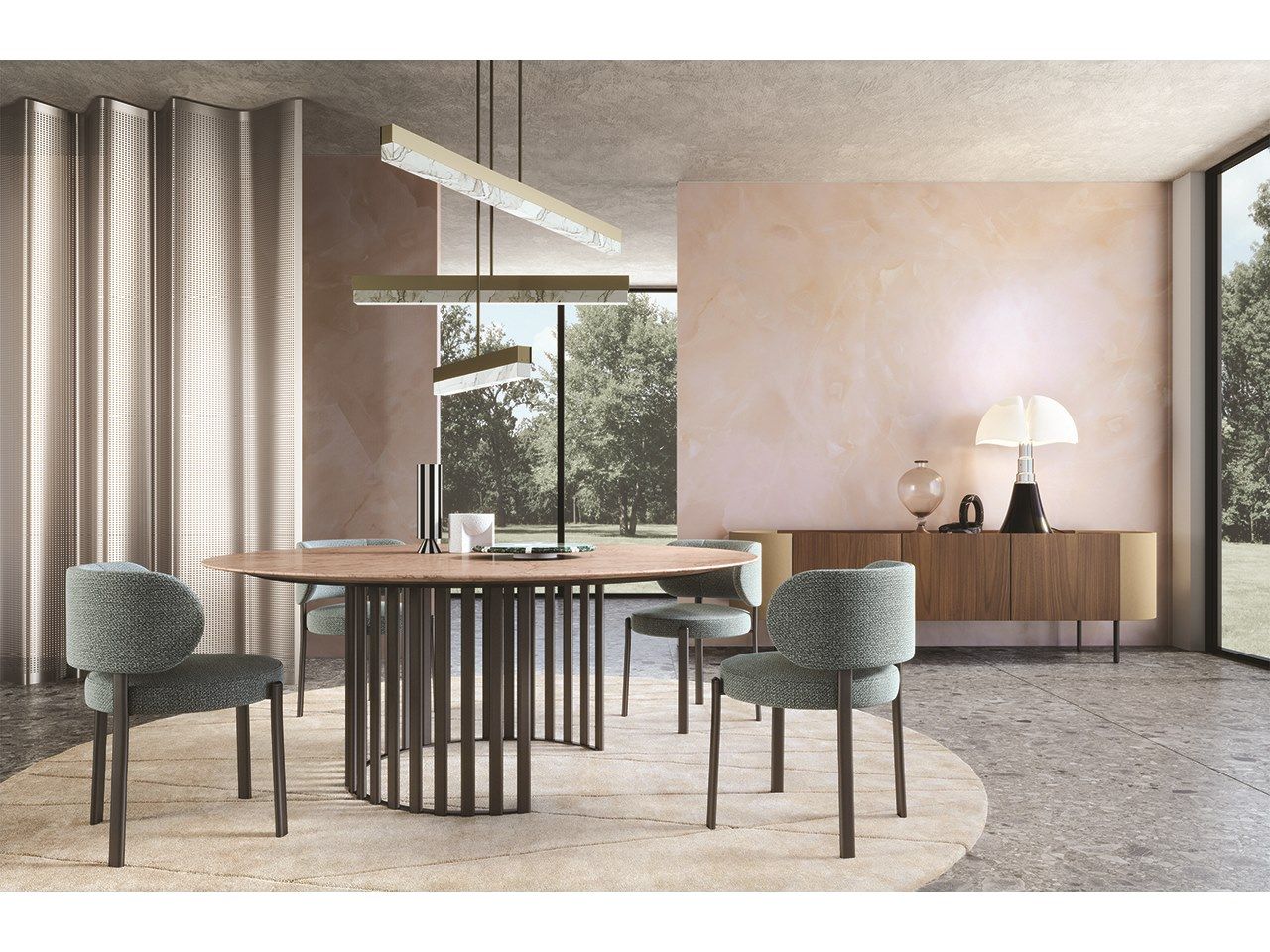 Круглый стол из мрамора и металла Turri Рим ARCH-00145657 - Вид №2