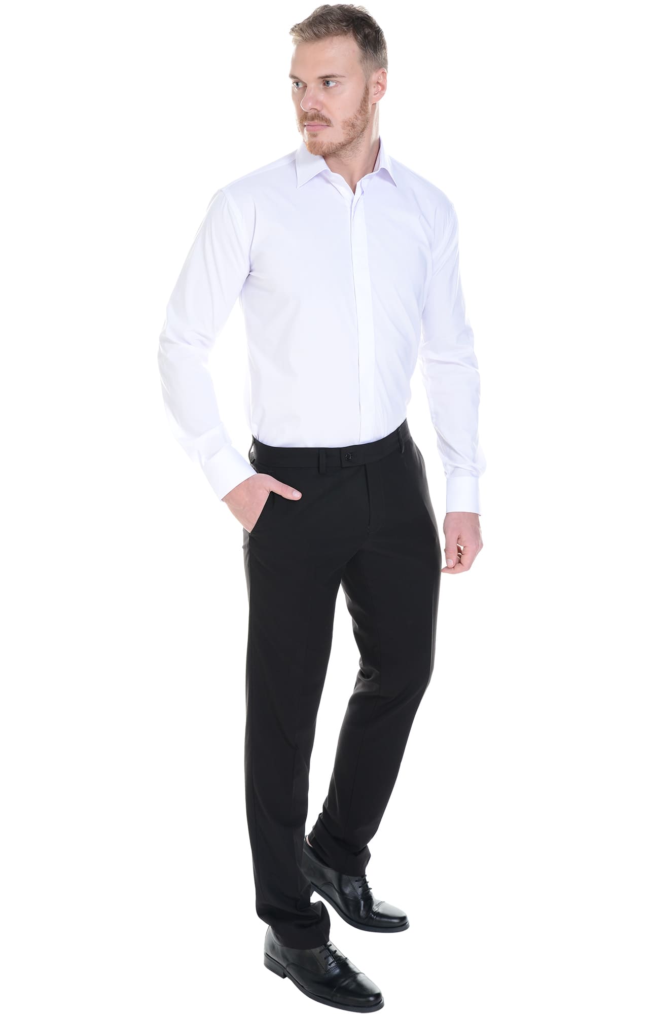 62470 Рубашка мужская  white El-Risto  Корпоративная одежда  размер 45/182-188  - Вид №14