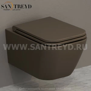 STS05CS Подвесной унитаз настенный Коричневый Ceramica Globo STONE Италия