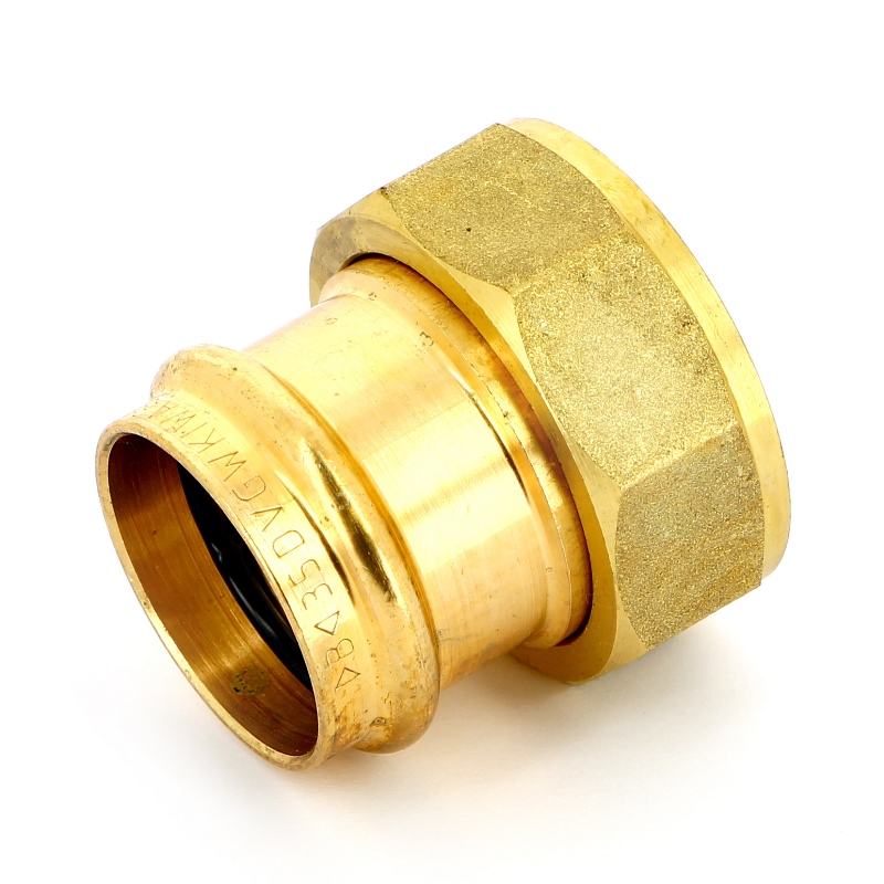 Муфта пресс IBP 35 х 1 1/2" с накидной гайкой бронза P435503512000 - Вид №1