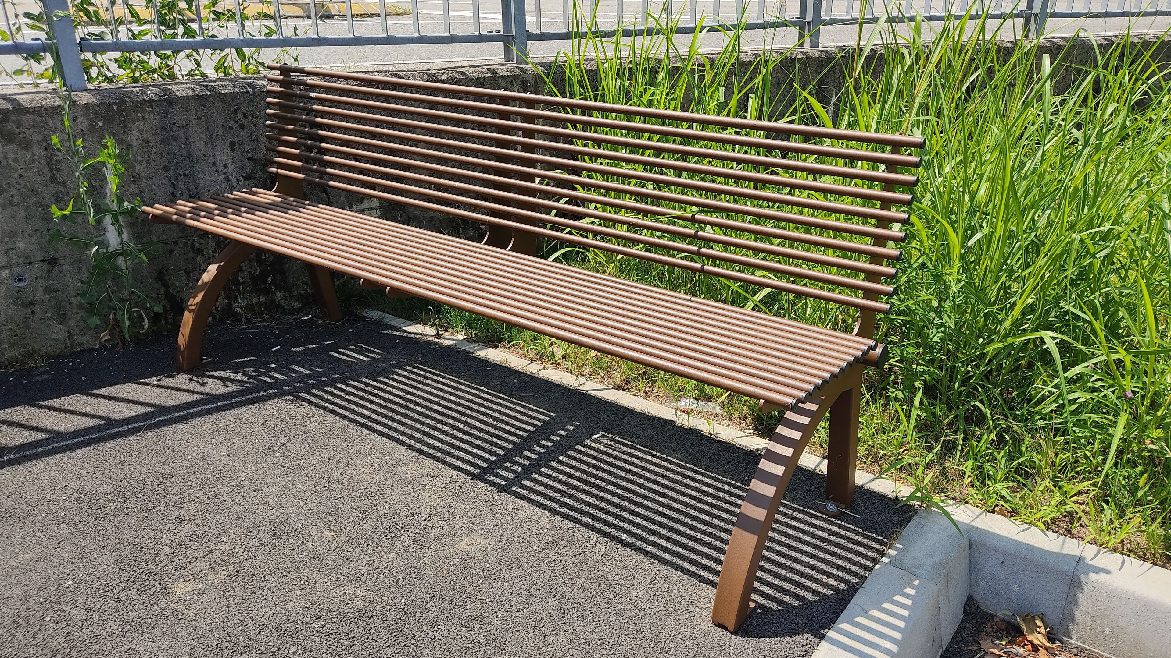 Стальная скамья со спинкой Studio Città эскиз ARCH-00075832 - Вид №1