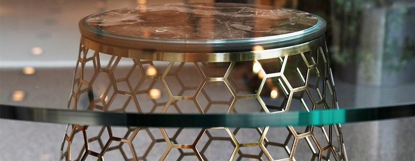 Mobi Круглый стол с металлическим основанием и стеклянной столешницей sun-id-1514456 - Вид №3