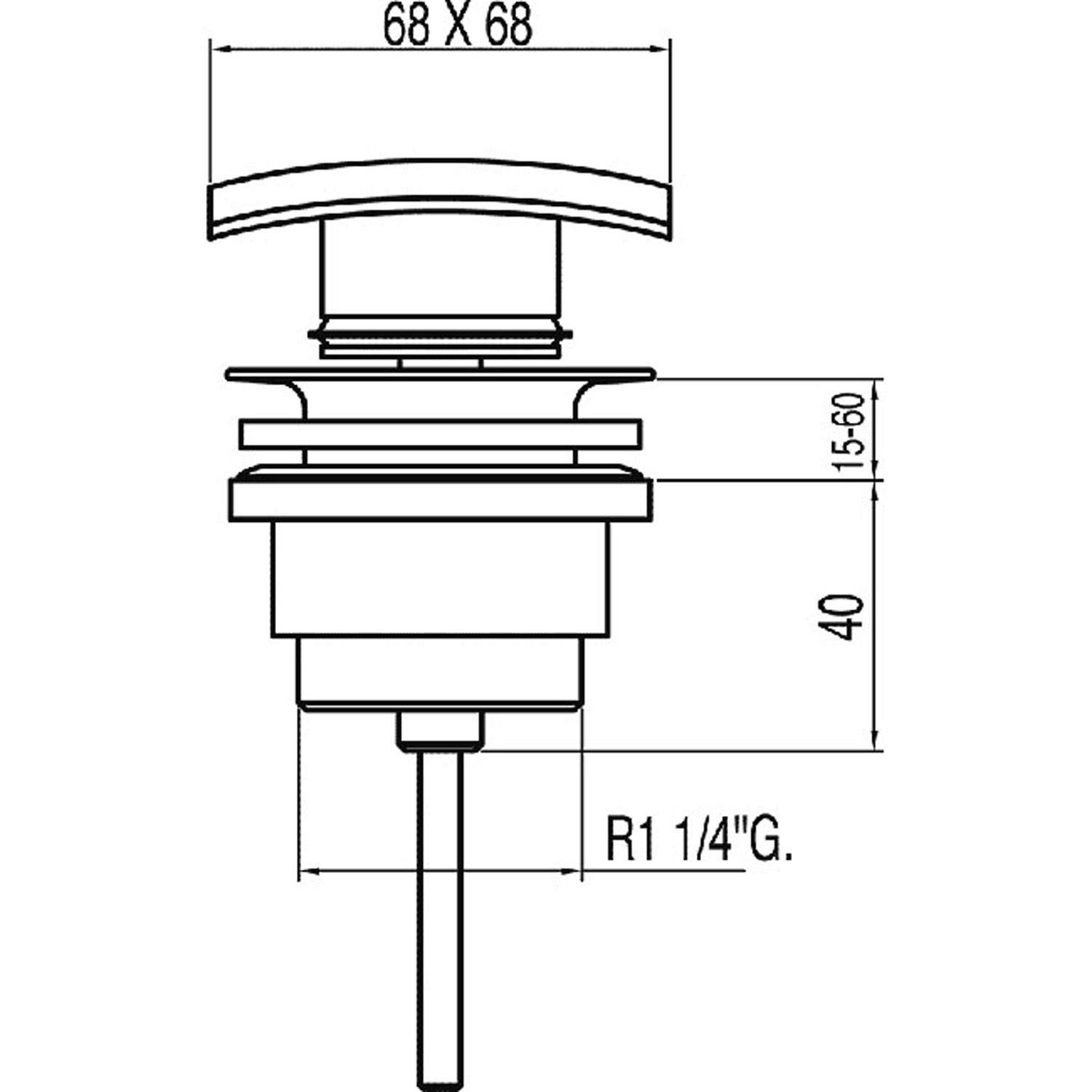 Простой и быстрый сливной клапан для умывальника Click-clack-13434010 TRES Drain - Вид №1