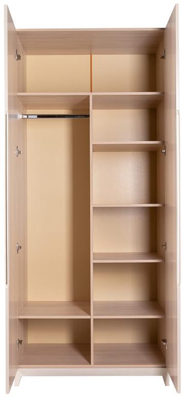 1418 Шкаф двухстворчатый Сканди Жемчужно-белый R-HOME 4009263h_Жемчуг - Вид №2