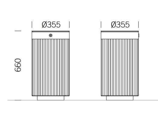 Нержавеющая сталь открытый мусорный бак BENKERT BANKE мусорное ведро ARCH-00149493 - Вид №2