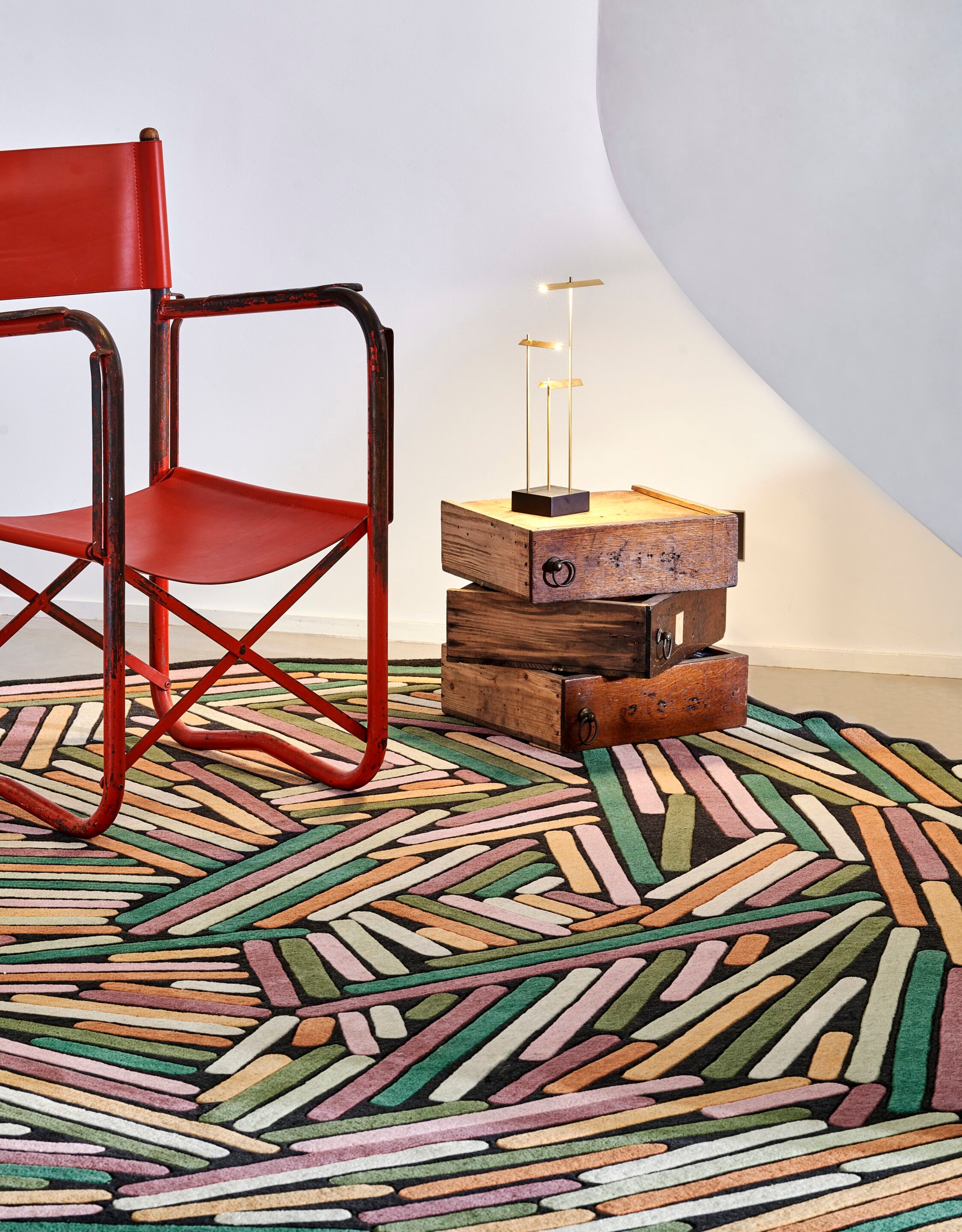 Шерстяной ковер с геометрическим рисунком Toulemonde Bochart BRINDILLE PRINTEMPS ARCH-00123312 - Вид №3