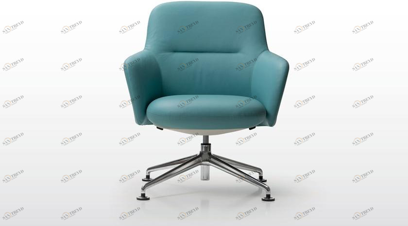 Quinti Sedute Поворотное кожаное кресло с 4-мя спицами Level sun-id-1507684