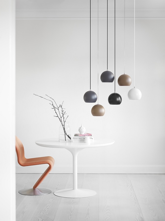 1115555505001 Лампа подвесная ball, 16хD18 см, хром в глянце, черный шнур Frandsen  - Вид №2