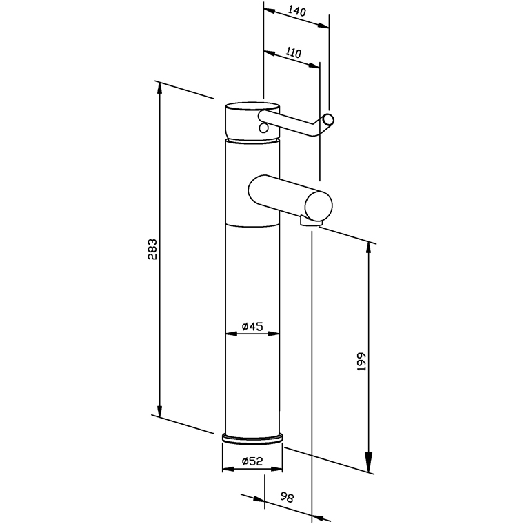 932276 Смеситель для раковины WA110-1 WAGNER_EWAR A-LINE Wagner Ewar  - Вид №1