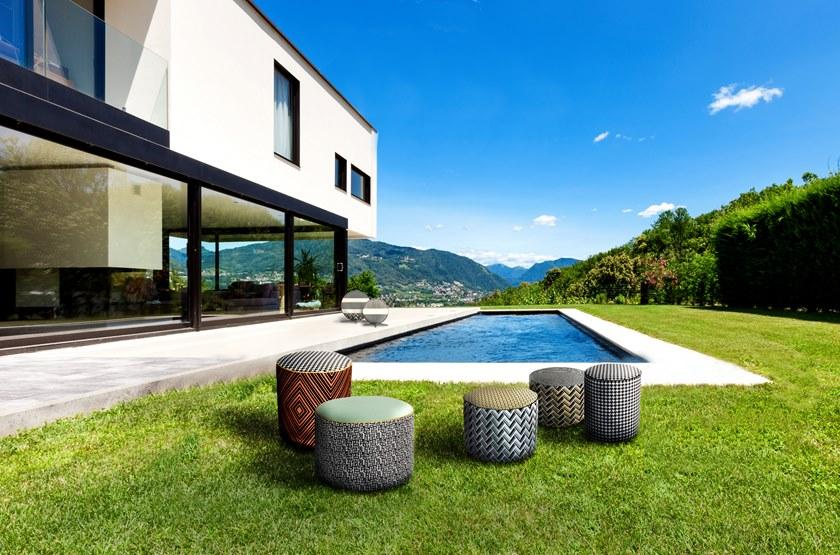 Contardi Круглый садовый пуф из ткани Promo outdoor 2020 sun-id-1468097 - Вид №4