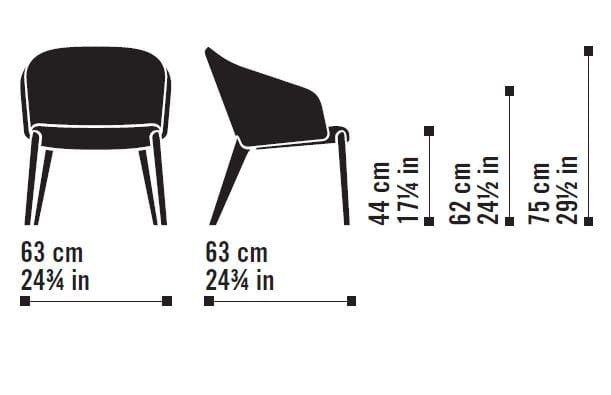 Тканевое кресло с подлокотниками Very Wood Bellevue ARCH-00095120 - Вид №14