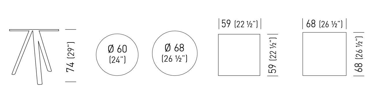 Круглый стол с 3 ножками GABER NORMAN 3-POD ARCH-00009637 - Вид №4