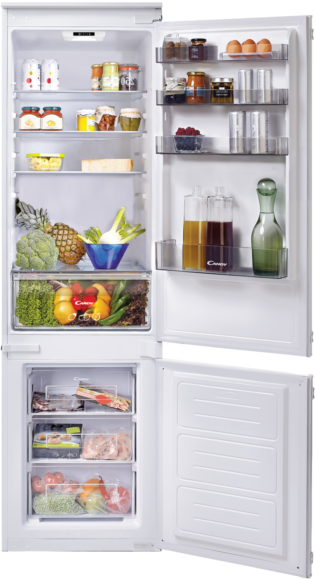 CKBBS 182 185.2x54x53.5 см, 266 литров (206/60), 40 дб, а+. динамическое охлаждение холодильного отделение sky fan с электронымм датчиком. освещение sky led Candy Santreyd 