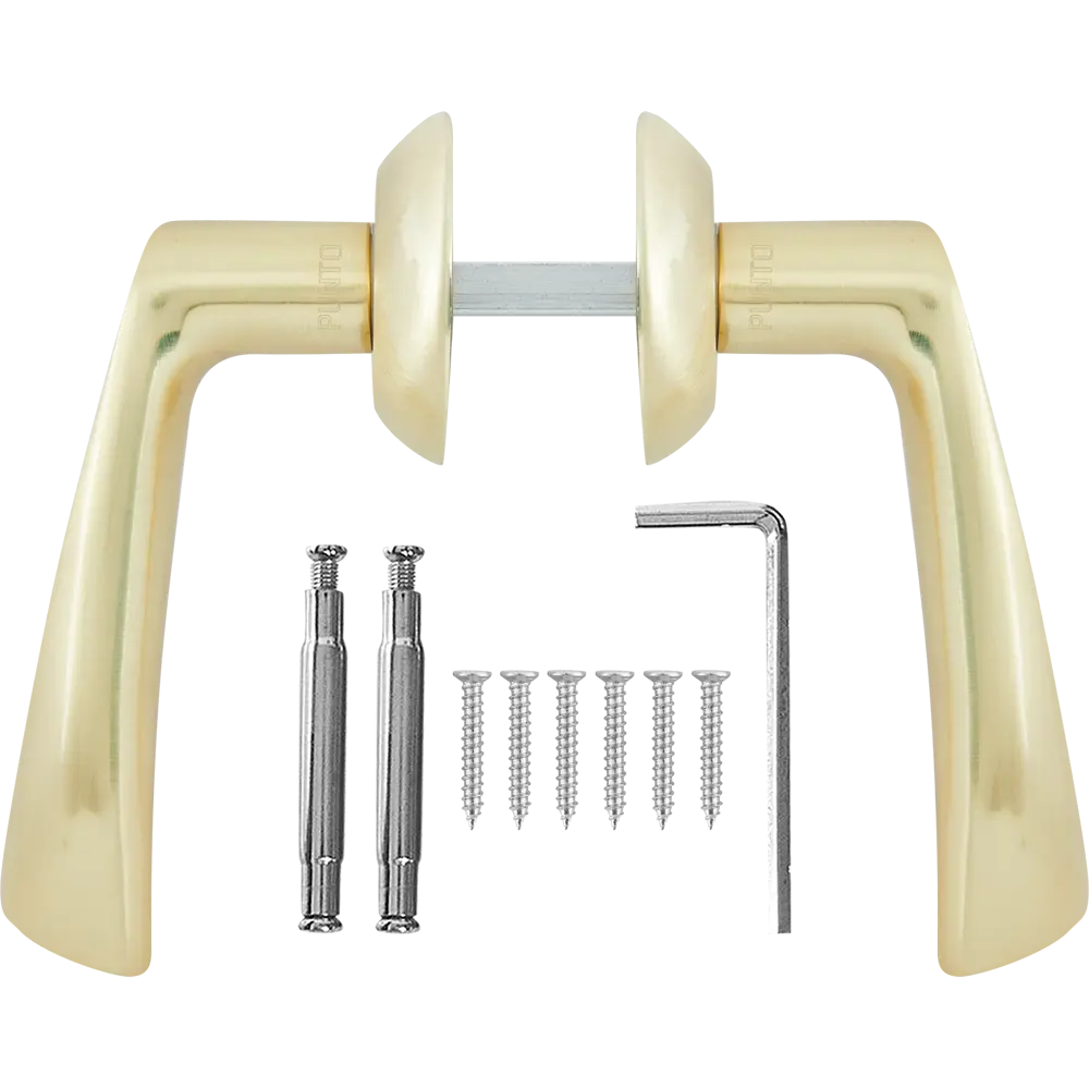 Дверные ручки Punto Crona без запирания цвет матовое золото STLM-2083105 - Вид №1