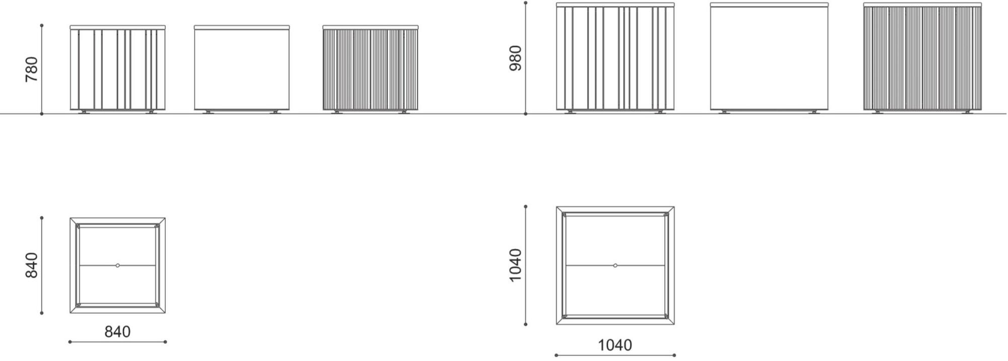 City Design Квадратный горшок для общественных мест в wpc sun-id-1452858 - Вид №1