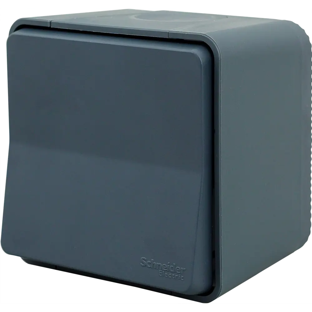 Переключатель накладной влагозащищенный Systeme Electric Mureva Styl 1 клавиша IP55 цвет антрацит 82307246 STLM-2179351 - Вид №1