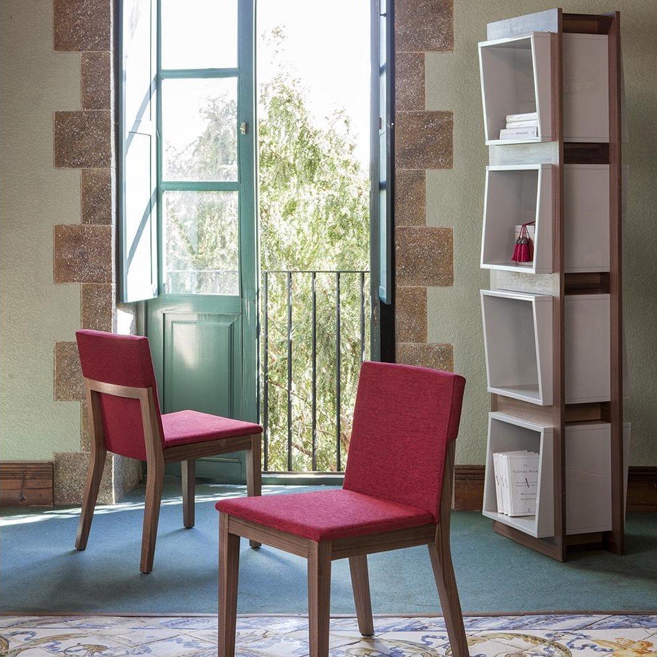 Стеллаж деревянный белый, орех от Angel Cerda ANGEL CERDA  149952 Белый;коричневый  - Вид №5