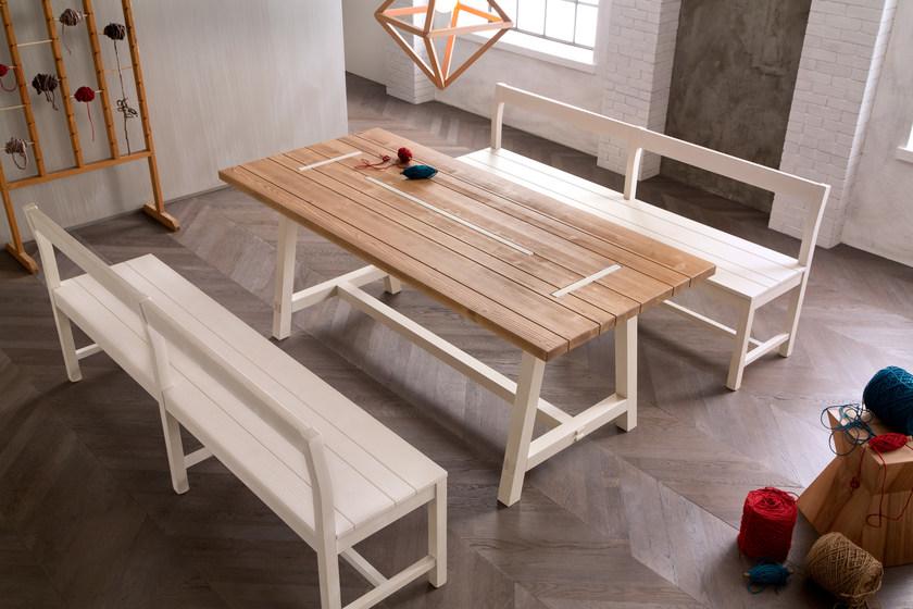 Callesella Arredamenti Деревянная скамейка со спинкой sun-id-1478225 - Вид №2